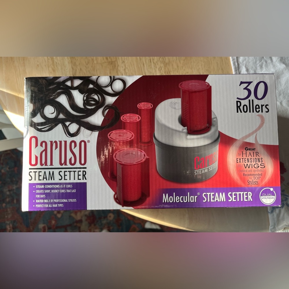 NEW Caruso Steam Setter with Red Rollers